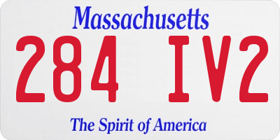 MA license plate 284IV2