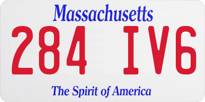 MA license plate 284IV6