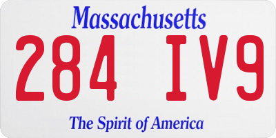 MA license plate 284IV9