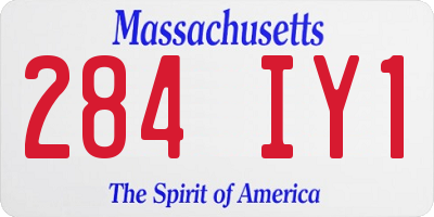 MA license plate 284IY1