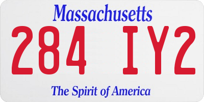 MA license plate 284IY2