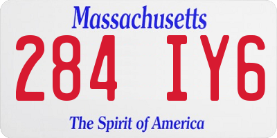 MA license plate 284IY6