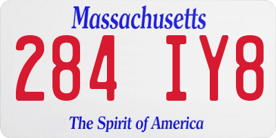 MA license plate 284IY8