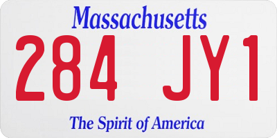 MA license plate 284JY1