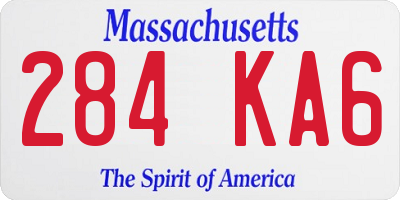 MA license plate 284KA6