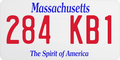 MA license plate 284KB1