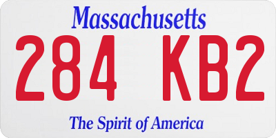 MA license plate 284KB2