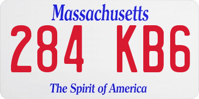 MA license plate 284KB6