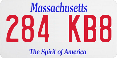 MA license plate 284KB8
