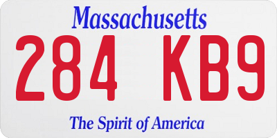 MA license plate 284KB9