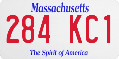 MA license plate 284KC1
