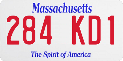 MA license plate 284KD1