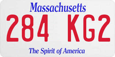 MA license plate 284KG2