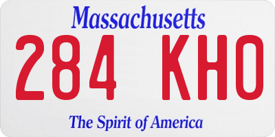 MA license plate 284KH0
