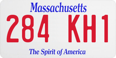 MA license plate 284KH1