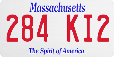 MA license plate 284KI2