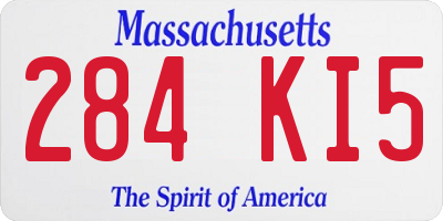 MA license plate 284KI5