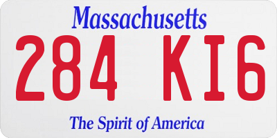 MA license plate 284KI6