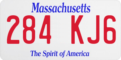 MA license plate 284KJ6
