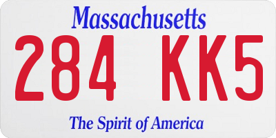 MA license plate 284KK5