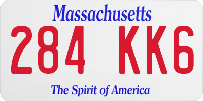 MA license plate 284KK6