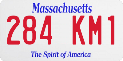 MA license plate 284KM1