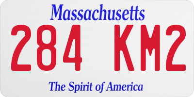 MA license plate 284KM2