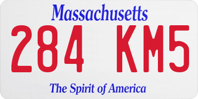 MA license plate 284KM5