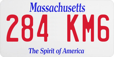 MA license plate 284KM6