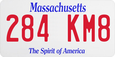 MA license plate 284KM8