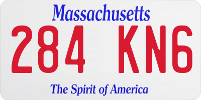 MA license plate 284KN6