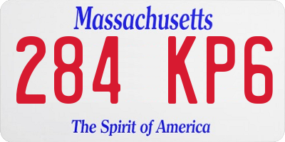 MA license plate 284KP6