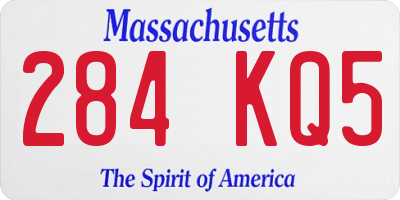 MA license plate 284KQ5
