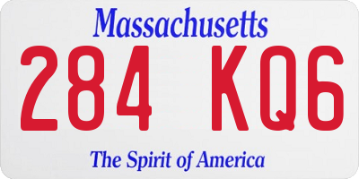 MA license plate 284KQ6