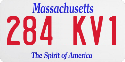 MA license plate 284KV1