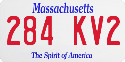 MA license plate 284KV2