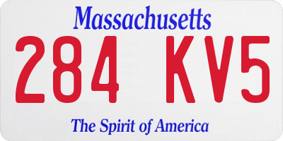 MA license plate 284KV5