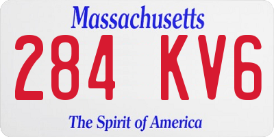 MA license plate 284KV6