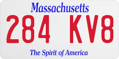 MA license plate 284KV8