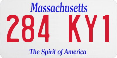MA license plate 284KY1