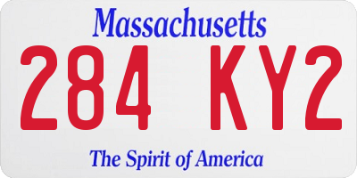 MA license plate 284KY2