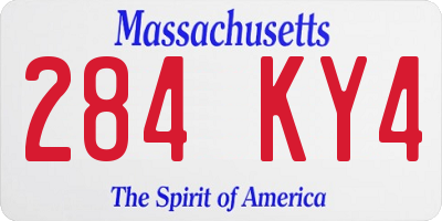 MA license plate 284KY4