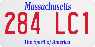 MA license plate 284LC1