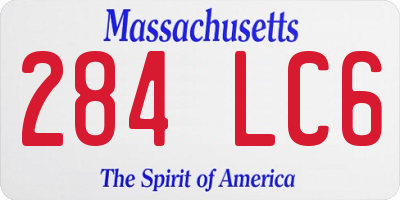 MA license plate 284LC6
