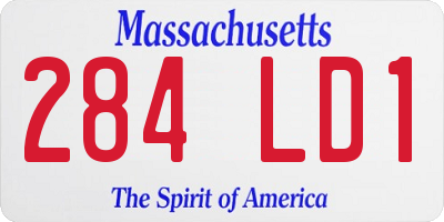 MA license plate 284LD1
