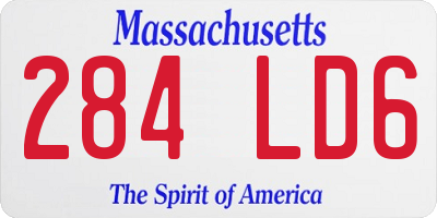 MA license plate 284LD6