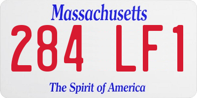 MA license plate 284LF1