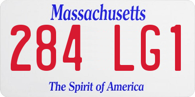 MA license plate 284LG1