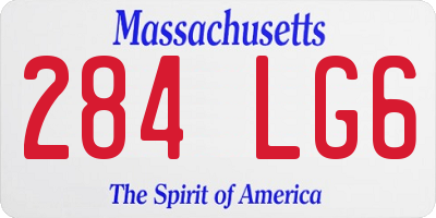 MA license plate 284LG6