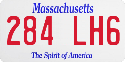 MA license plate 284LH6